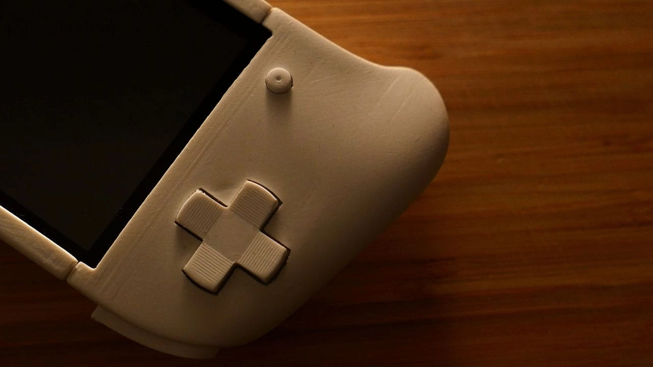 Close-up view of the D-pad