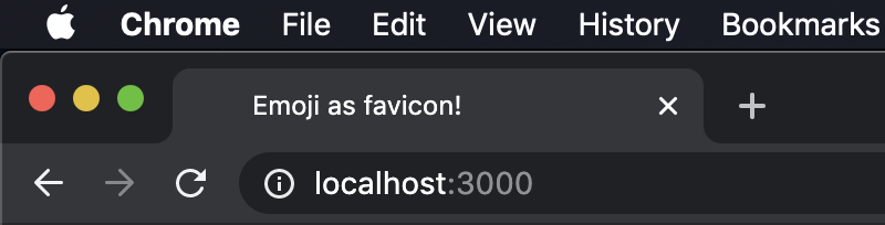 A chrome tab using a rocket emoji silhouette as favicon